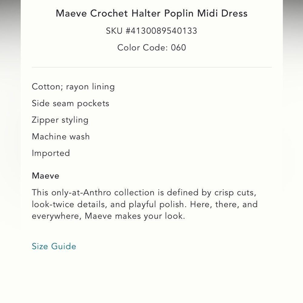 Maeve x Anthropologie Crochet Poplin Halter Midi Dress in Red - Picture 5 of 11